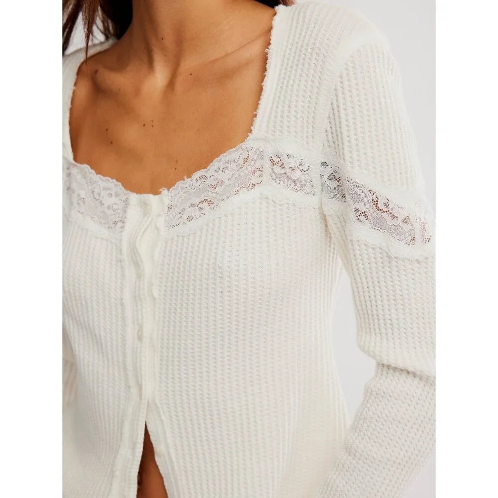 FREE PEOPLE Let's Party Cardi / Clean Ivory